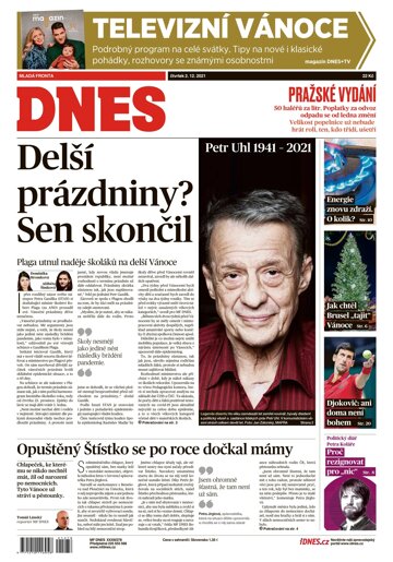 Obálka e-magazínu MF Dnes 2.12.2021