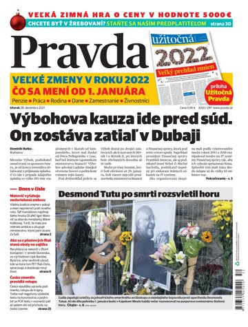 Obálka e-magazínu Pravda Dennik 28. 12. 2021