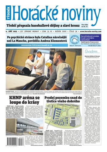 Obálka e-magazínu Horácké Noviny 36/2025