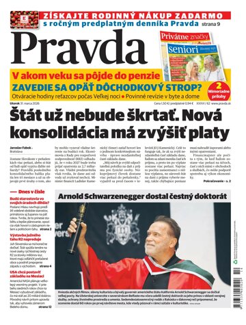 Obálka e-magazínu Pravda 31. 3. 2026