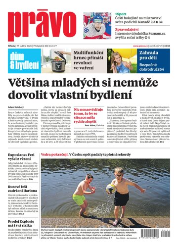 Obálka e-magazínu Deník Právo 27.5.2026