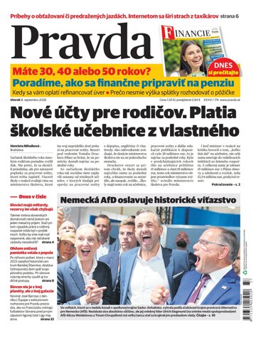 Obálka e-magazínu Pravda 8. 9. 2026