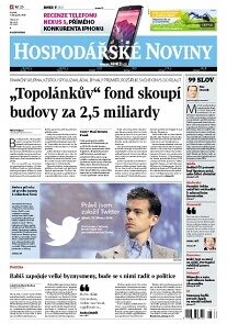Obálka e-magazínu Hospodářské noviny 217 - 7.11.2013