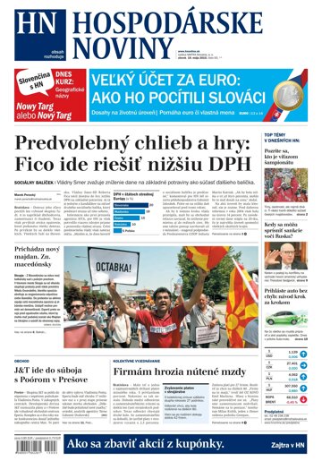 Obálka e-magazínu Hospodárske noviny 19.5.2015