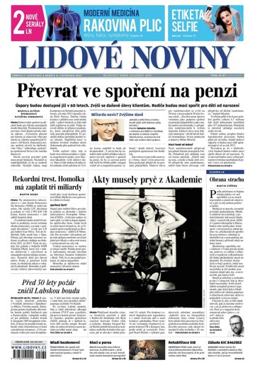 Obálka e-magazínu Lidové noviny 7.11.2015