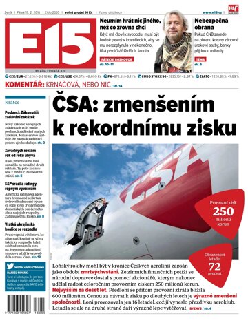Obálka e-magazínu E15 19.2.2016