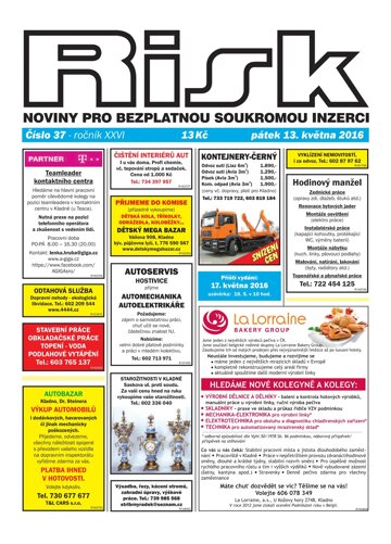Obálka e-magazínu Risk 37/2016