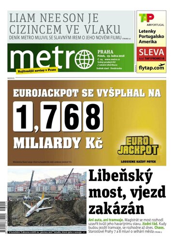 Obálka e-magazínu deník METRO 19.1.2018