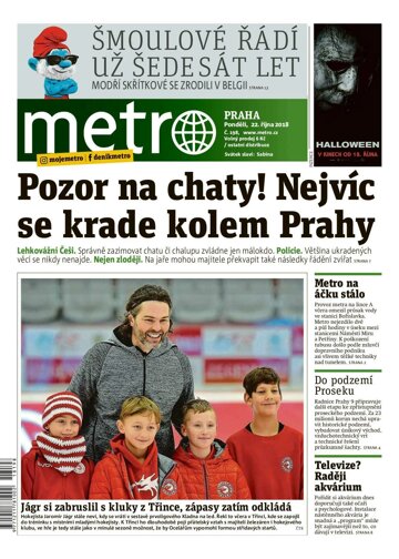 Obálka e-magazínu deník METRO 22.10.2018