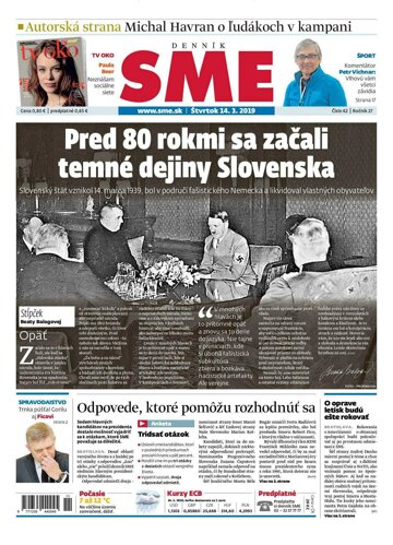 Obálka e-magazínu SME 14.3.2019