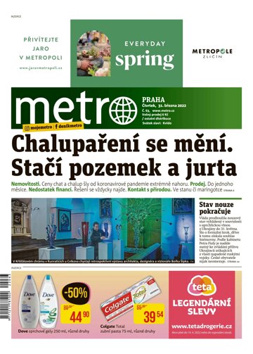Obálka e-magazínu deník METRO 31.3.2022