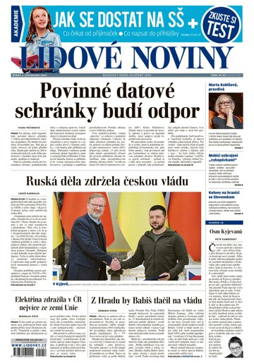 Obálka e-magazínu Lidové noviny 1.11.2022