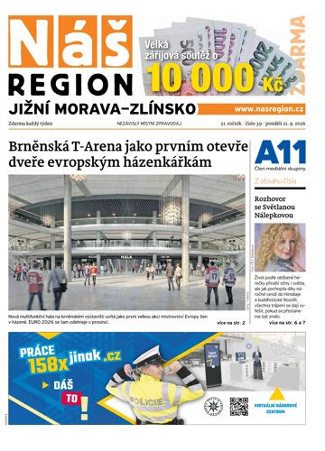 Obálka e-magazínu Náš Region - Jižní Morava/Zlínsko 39/2026