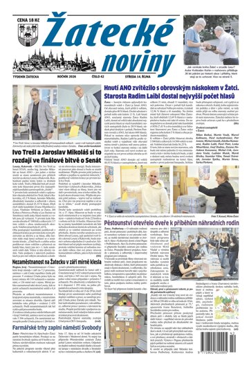 Obálka e-magazínu Žatecké noviny 42/2026