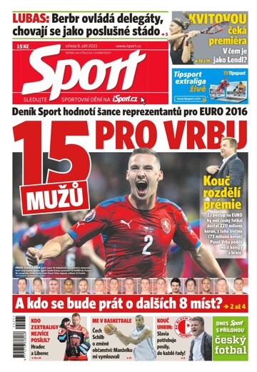 Obálka e-magazínu Sport 9.9.2015