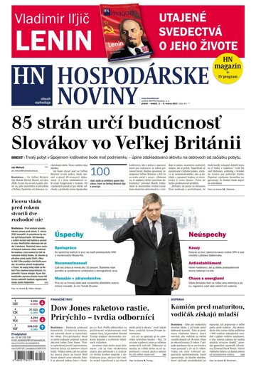 Obálka e-magazínu Hospodárske noviny 03.03.2017