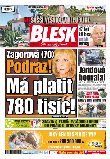 Obálka e-magazínu Blesk 2.8.2017