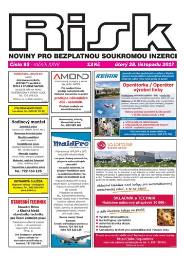 Obálka e-magazínu Risk 93/2017