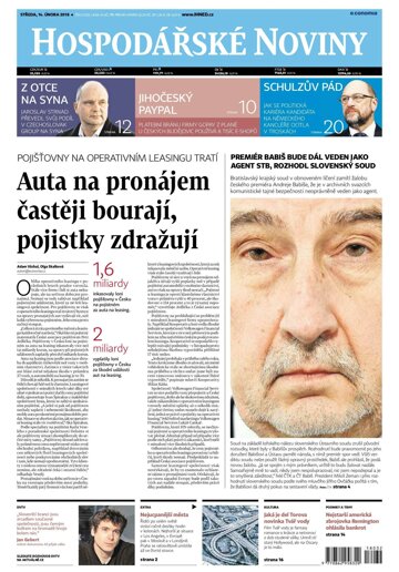 Obálka e-magazínu Hospodářské noviny 032 - 14.2.2018