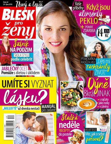 Obálka e-magazínu Blesk pro ženy 29.10.2018