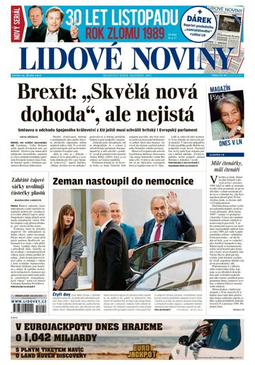 Obálka e-magazínu Lidové noviny 18.10.2019