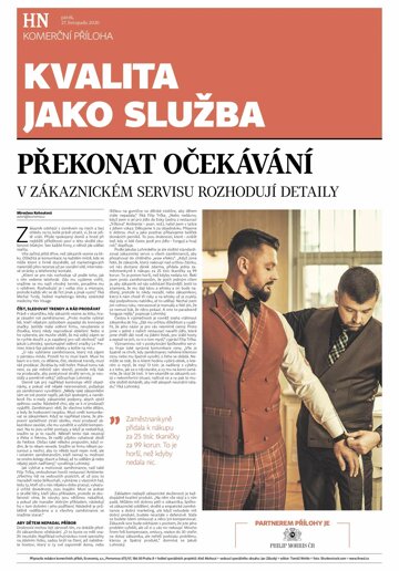 Obálka e-magazínu Hospodářské noviny - příloha 229 - 27.11.2020 příloha Kvalita jako služba