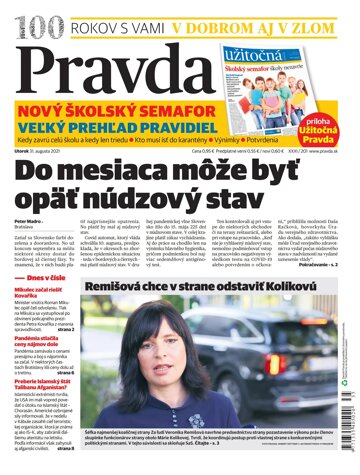 Obálka e-magazínu Pravda 31. 8. 2021