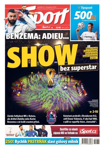Obálka e-magazínu Sport 21.11.2022