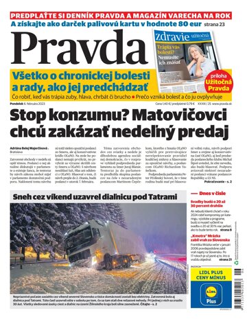 Obálka e-magazínu Pravda 6. 2. 2023