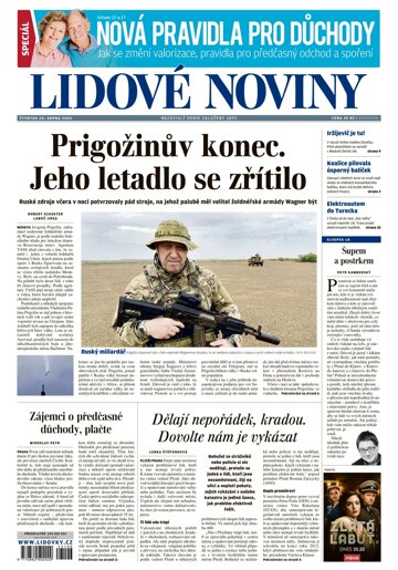 Obálka e-magazínu Lidové noviny 24.8.2023