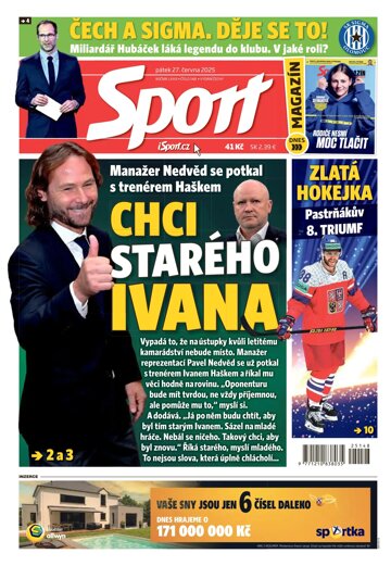 Obálka e-magazínu Sport 27.6.2025