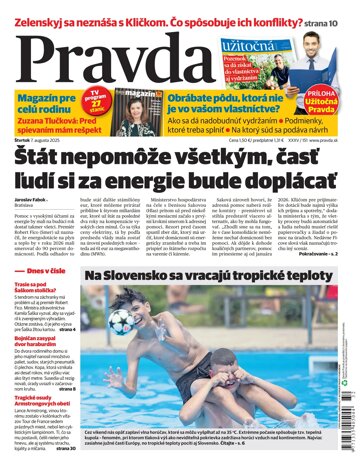 Obálka e-magazínu Pravda 7. 8. 2025