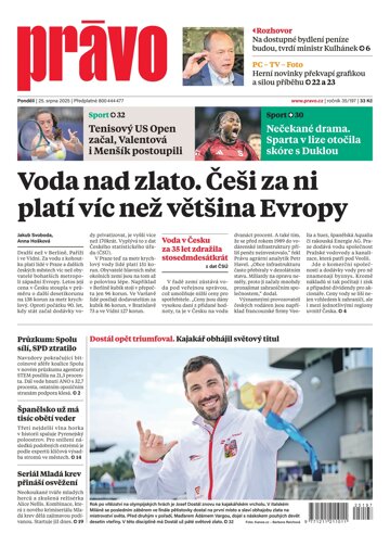 Obálka e-magazínu Deník Právo 25.8.2025