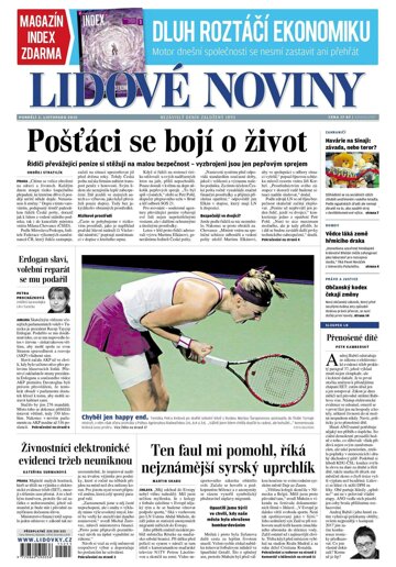Obálka e-magazínu Lidové noviny 2.11.2015