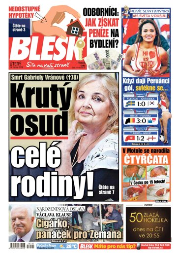 Obálka e-magazínu Blesk 19.6.2018