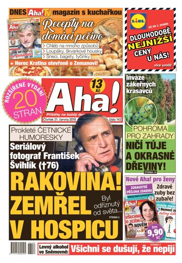 Obálka e-magazínu AHA! 21.6.2018