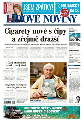 Obálka e-magazínu Lidové noviny 15.2.2019