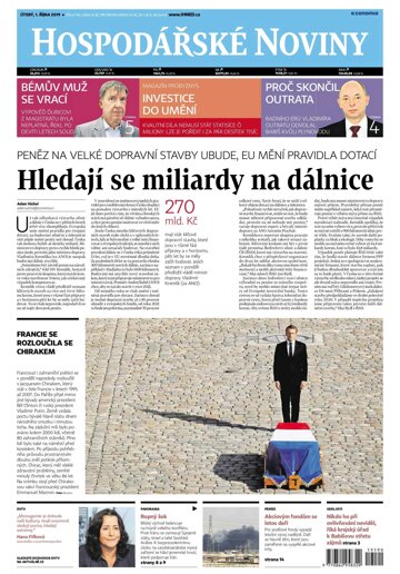 Obálka e-magazínu Hospodářské noviny 190 - 1.10.2019