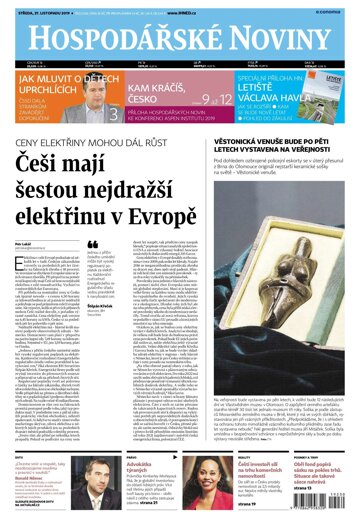 Obálka e-magazínu Hospodářské noviny 230 - 27.11.2019