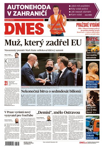 Obálka e-magazínu MF Dnes 21.7.2020