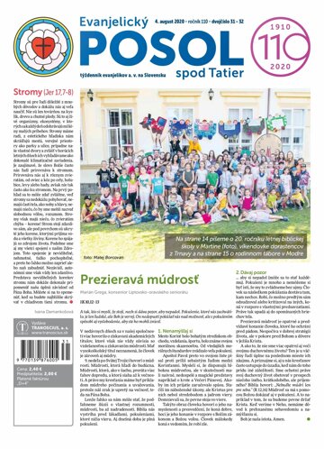 Obálka e-magazínu Evanjelický POSOL 31-32/2020