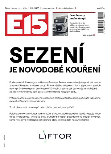 Obálka e-magazínu E15 15.11.2021