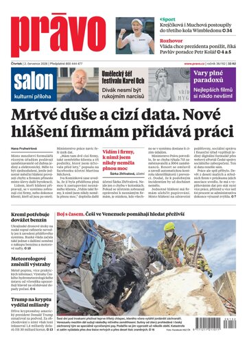 Obálka e-magazínu Deník Právo 2.7.2026