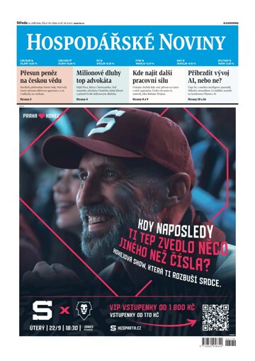 Obálka e-magazínu Hospodářské noviny 179 - 16.9.2026