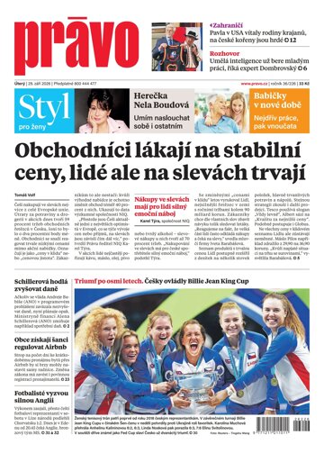 Obálka e-magazínu Deník Právo 29.9.2026
