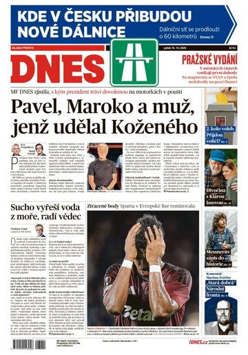 Obálka e-magazínu MF Dnes 16.10.2026