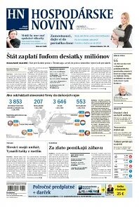 Obálka e-magazínu Hospodárske noviny 29.01.2014