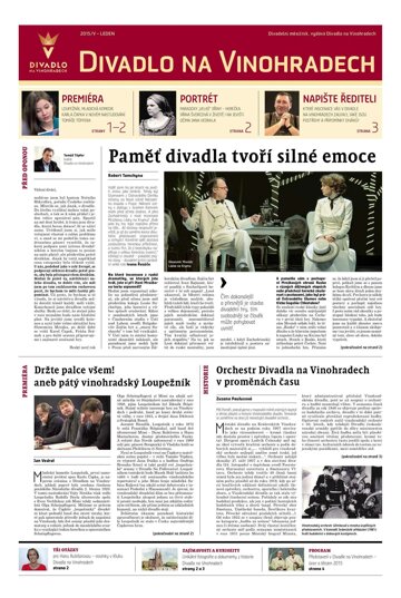 Obálka e-magazínu Hospodářské noviny - příloha 005 - 8.1.2015 Divadlo na Vinohradech