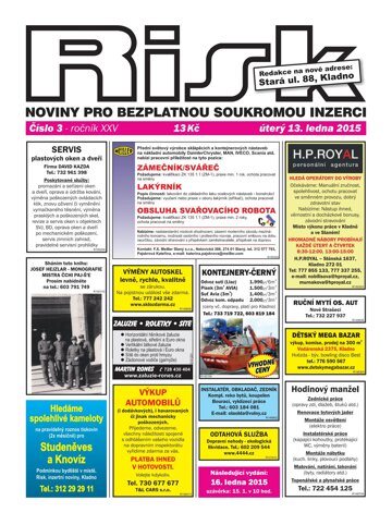 Obálka e-magazínu Risk 3/2015
