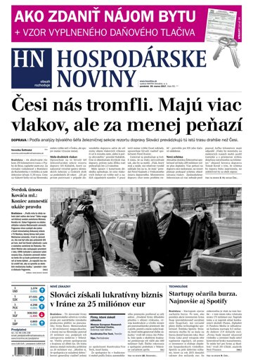 Obálka e-magazínu Hospodárske noviny 20.03.2017